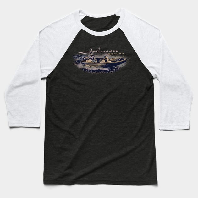 Johnson Motors Baseball T-Shirt by Midcenturydave